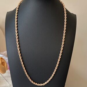 THICK Rope 4.8mm 41g 18K Rose Gold Filled Chain